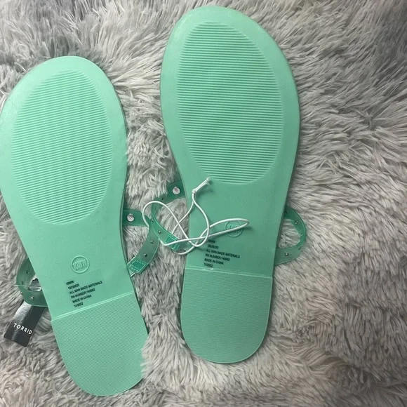 Torrid Aqua Embellished Sandals - Picture 3 of 3